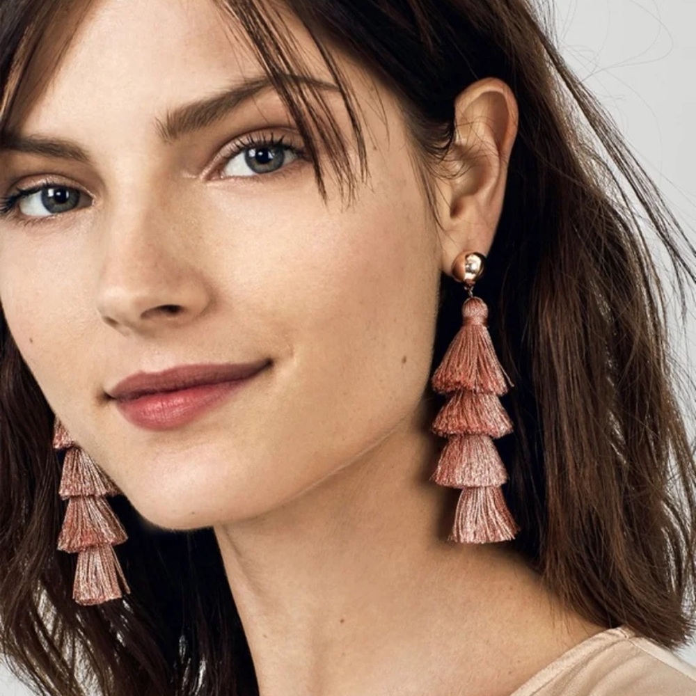 Baublebar Rose Gold Tassel Earrings